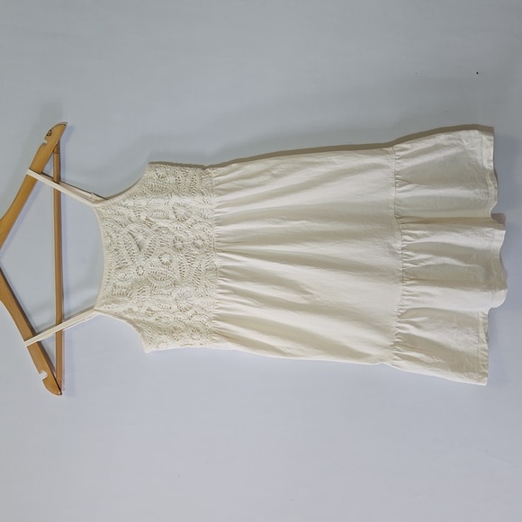 Old Navy Crochet Tank Dress Size L 10/12 Ivory Cottagecore Boho - Picture 7 of 7